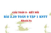 Bài 2.29 SGK Toán 9 tập 1 Kết nối tri thức